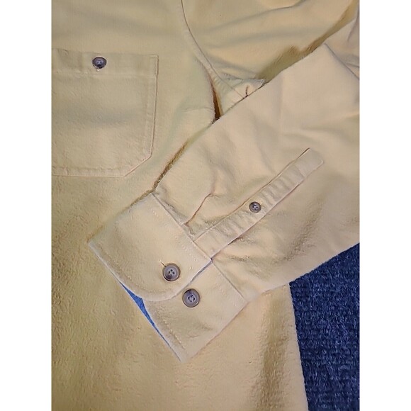 LL Bean Women's Long Sleeve Button Up 278559 Yellow Cotton Size Large Regular - Picture 4 of 10
